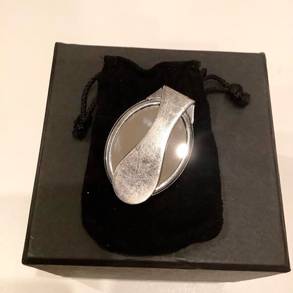 Sterling Silver 925 Folding Mirror Vintage - Picture 5 of 6